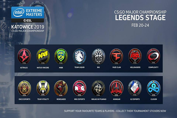 CS:GO: Danh sách 16 đội tuyển tham dự Legend Stage IEM Katowice 2019