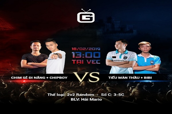 Lịch thi đấu AOE ngày 18/2: Song đấu Chim Sẻ Đi Nắng + Chipboy vs BiBi + Tiểu Màn Thầu