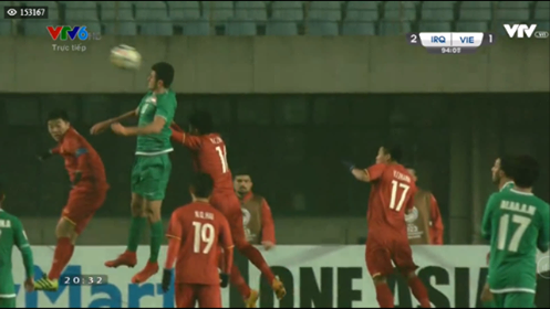 Lợi thế chiều cao, U23 Iraq có bàn thắng khó đỡ