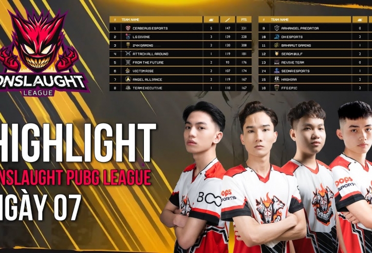 Highlight Onslaught PUBG League Ngày 07