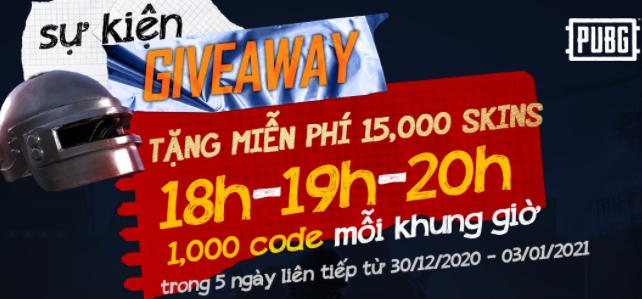 PUBG tặng miễn phí 15.000 skins cho game thủ nhân dịp năm mới