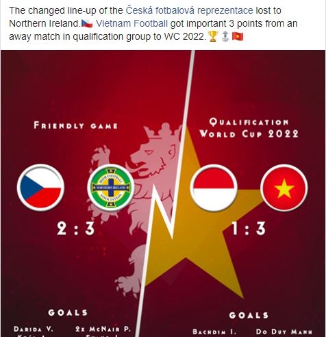 Czech goalie applauds Vietnam’s victory over Indonesia