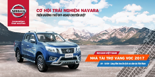 Nissan là nhà tài trợ Vàng lần thứ 3 liên tiếp của Giải đua xe ô tô địa hình Việt Nam 2017