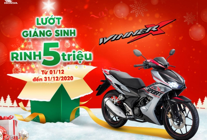 “Lướt Giáng sinh, Ring 5 triệu” khi mua xe Honda WINNER X