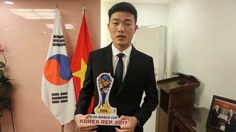 Xuân Trường phát biểu sau lễ bốc thăm VCK U20 World Cup 2017