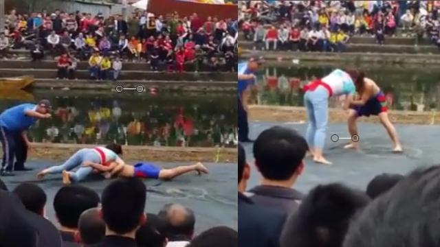 VIDEO: Cô gái quật ngã 2 đô vật nam chỉ trong 1 phút