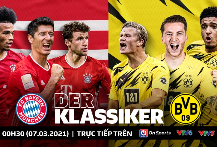 Bayern Munich–Borussia Dortmund: Những con số đáng chú ý Der Klassiker