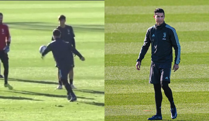 VIDEO: Ronaldo 'nổi điên' trong buổi tập của Juventus