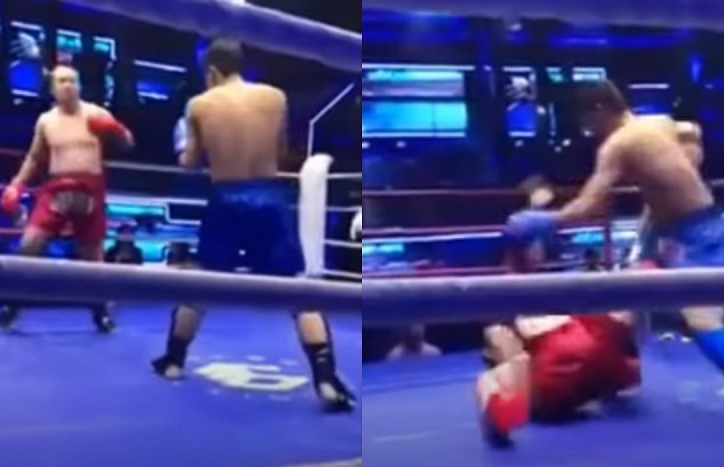 VIDEO: Cao thủ Túy Quyền Trung Quốc thách đấu võ sĩ Kickboxing và cái kết