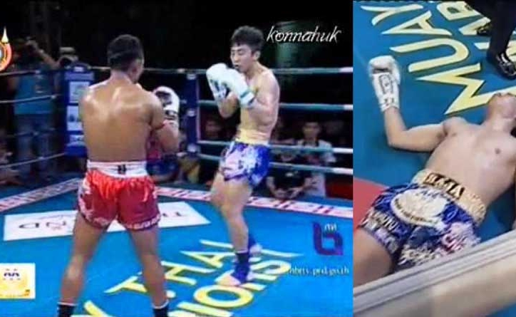 Lớn tiếng đe dọa, võ sĩ Trung Quốc bị 'Vua Muay Thái' đánh bất tỉnh nhân sự