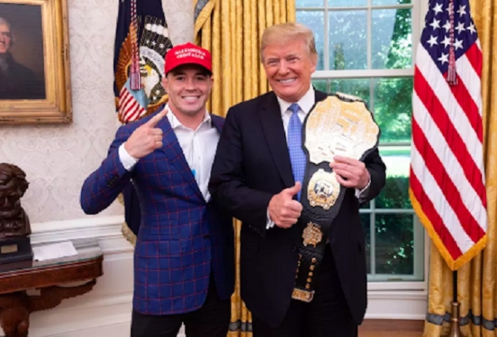Colby Covington tặng đai vô địch UFC 'dỏm' cho Donald Trump?