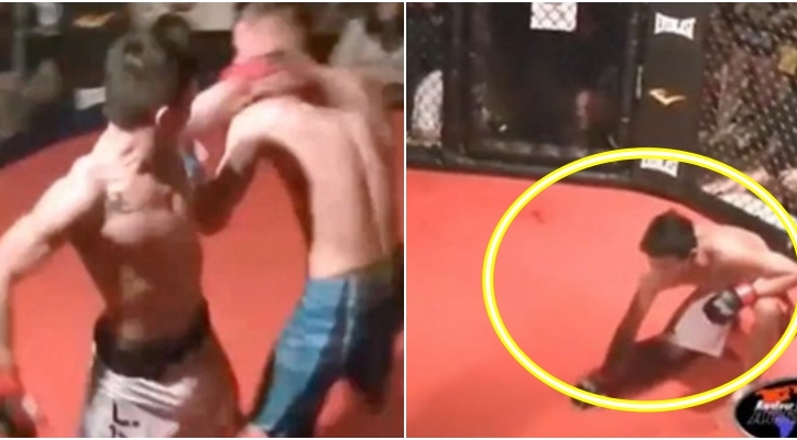 Võ sĩ châu Á quỳ xuống xin thua vì thương xót đối thủ, giới võ thuật chia rẽ