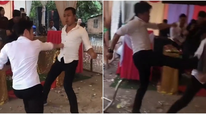 VIDEO: Chán ăn cỗ, chú rể giỏi võ thuật cho cả đám cưới 'ăn đòn'
