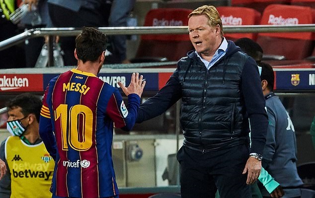 Koeman giải thích lý do Messi không xuất phát cùng Barca