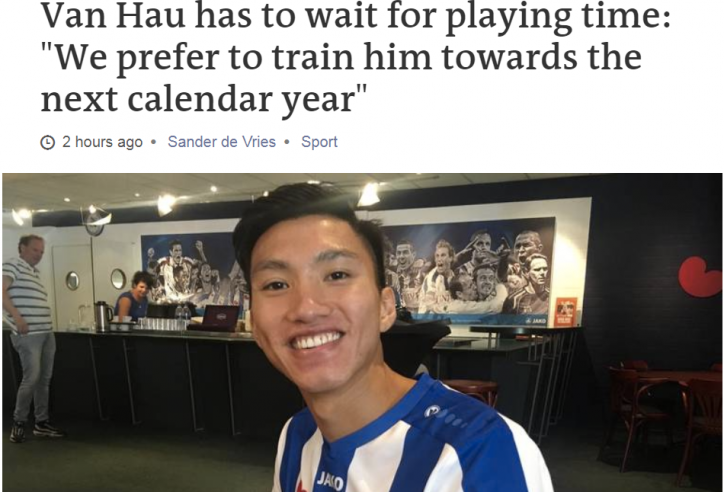 HLV Heerenveen: 'Văn Hậu sẽ sẵn sàng thi đấu vào năm 2020'