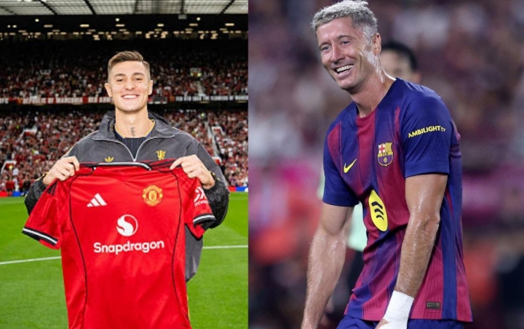 Barca nhắm Sesko để thay thế Lewandowski