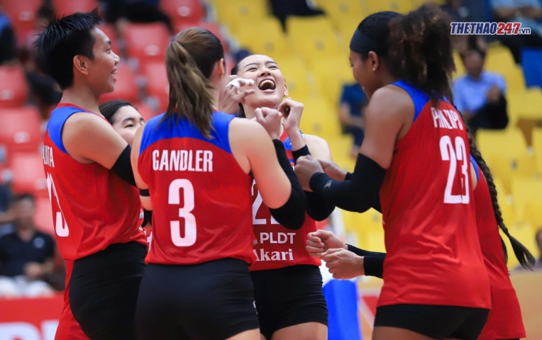 Bóng chuyền nữ Philippines thắng trận đầu tiên ở VTV Cup 2025