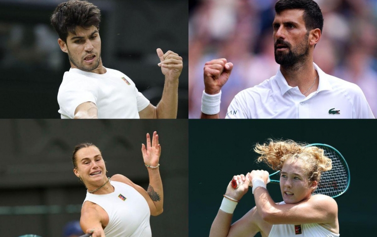 Xác định các tay vợt góp mặt ở tứ kết Wimbledon 2025