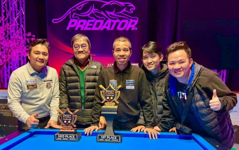 Hạ 'thiên tài' Caudron, Trần Quyết Chiến đăng quang giải carom 3 băng quốc tế