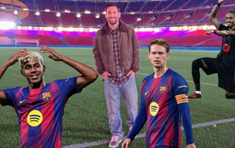 Cầu thủ Barca đồng loạt làm 1 điều với Messi sau khi trở lại Camp Nou