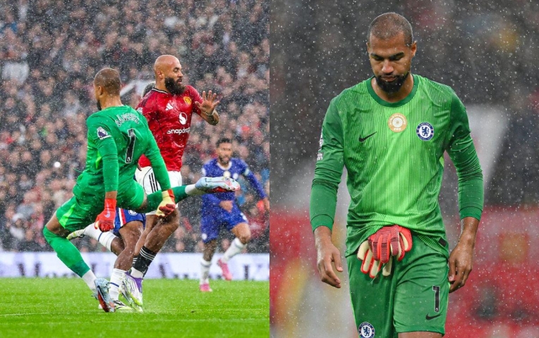 Thủ môn Chelsea lập kỷ lục đáng quên trong thảm bại trước MU