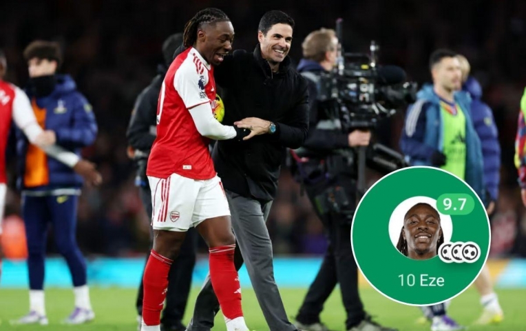 Arteta tiết lộ bước ngoặt giúp Eze lập hat-trick trước Spurs