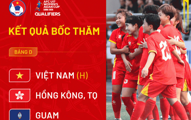 Lịch thi đấu của U17 Việt Nam tại vòng loại U17 nữ châu Á 2026