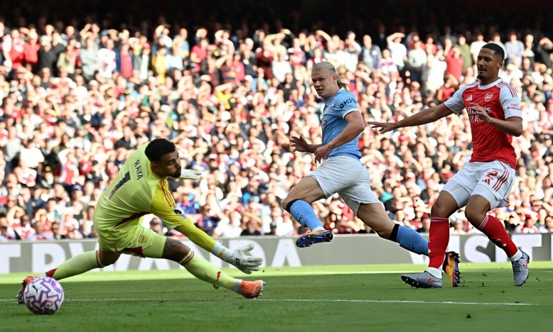 Trực tiếp Arsenal 0-1 Man City: Haaland mở điểm