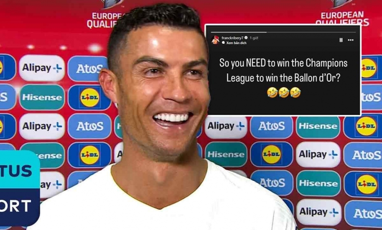 Ribery 'cà khịa' Ronaldo sau phát ngôn về Quả bóng vàng