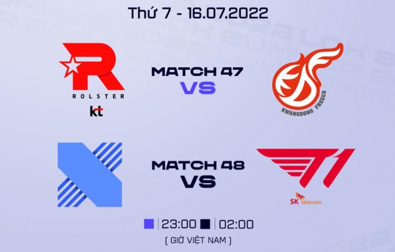 Lịch thi đấu LCK Mùa Hè 2022 hôm nay 16/7: T1 chạm trán DRX