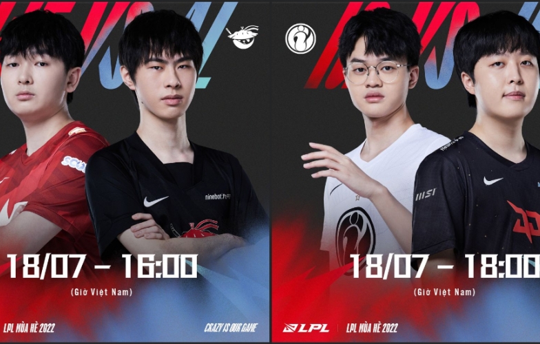 Trực tiếp LPL mùa Hè ngày 18/7: WE - AL, IG - JDG