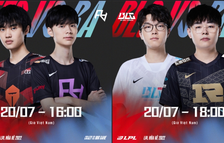 Trực tiếp LPL mùa Hè ngày 20/7: TES - RA, BLG - RNG