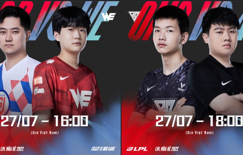 Trực tiếp LPL mùa Hè ngày 27/7: LGD - WE, OMG - AL