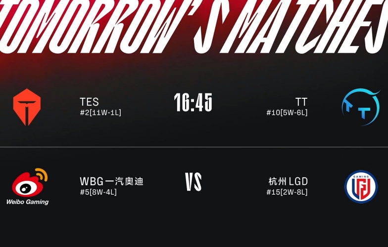 Lịch thi đấu LPL mùa Hè ngày 29/7: WBG nối dài mạch thắng?