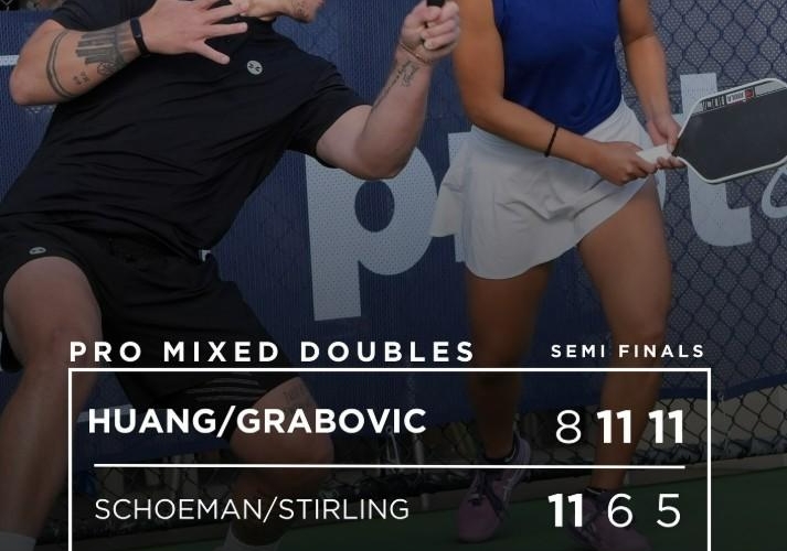 Ngược dòng ngoạn mục, Huang & Grabovic tiến vào chung kết Brisbane Pickleball Cup