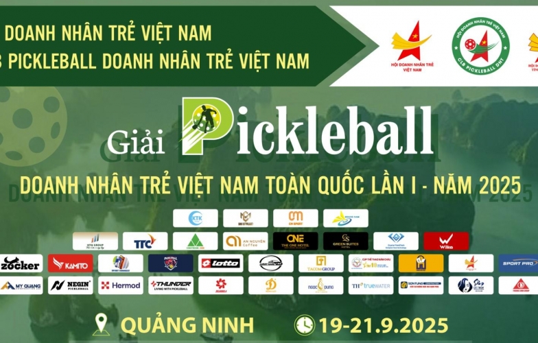 Giải Pickleball Doanh nhân trẻ Việt Nam: Dàn tài trợ khủng tiếp sức sân chơi toàn quốc
