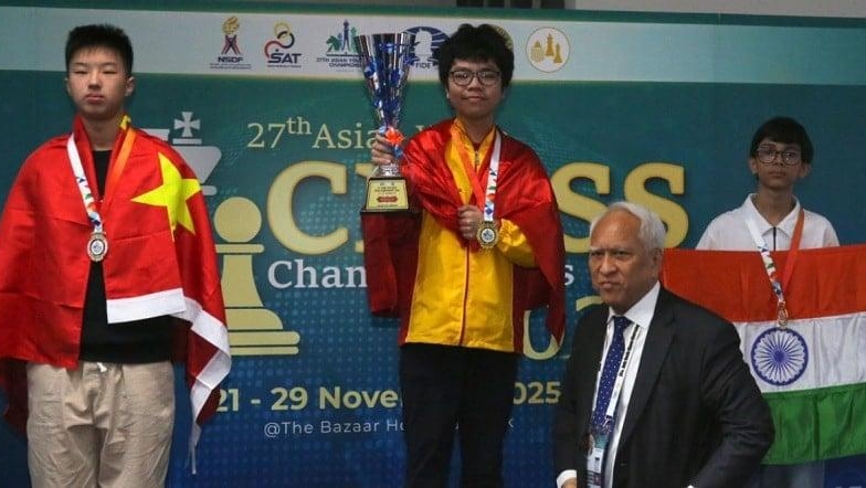 Cờ vua Việt Nam 'bội thu' HCV trong ngày mở màn giải vô địch trẻ Châu Á 2025
