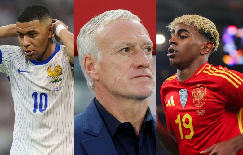 HLV Deschamps thốt lên đúng 1 từ khi so sánh Yamal với Mbappe