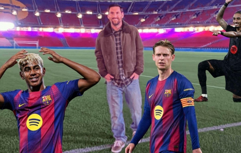 Cầu thủ Barca đồng loạt làm 1 điều với Messi sau khi trở lại Camp Nou