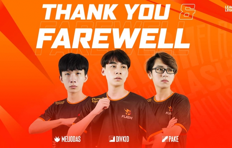 LMHT: Team Flash nói lời chia tay với Divkid, Pake, Meliodas và HLV Sergh
