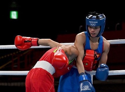 Nữ võ sĩ Việt Nam thua đáng tiếc Á quân thế giới, dừng bước tại Olympic 2021