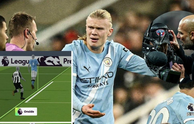 Bị VAR công nhận sai bàn thắng, Pep Guardiola bức xúc hét vào mặt Cameraman