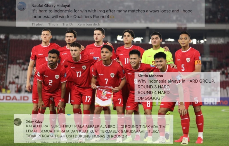 CĐV Đông Nam Á phản ứng khi Indonesia vào bảng khó ở VL World Cup
