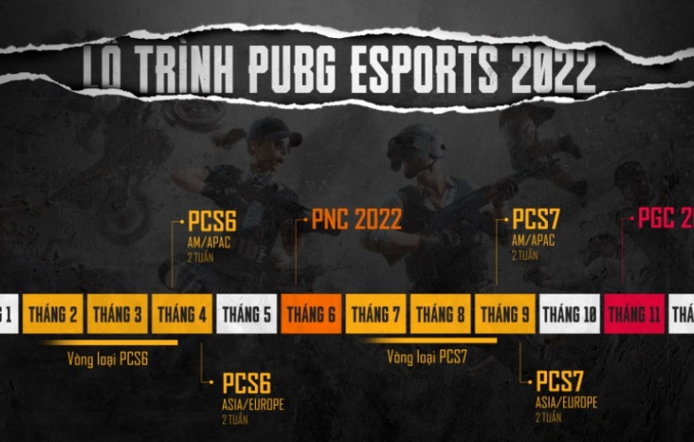 Lộ trình PUGB Esports trong năm 2022