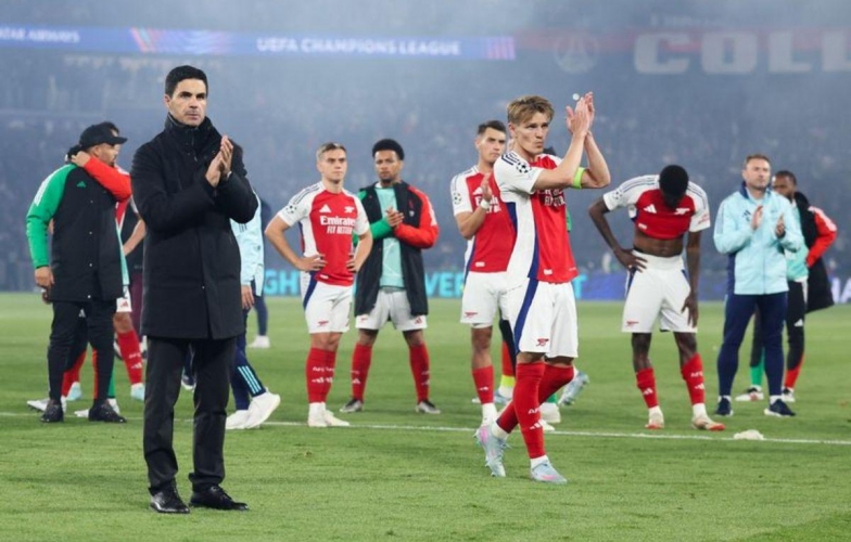 Arsenal nhận tin vui lớn dù bị PSG loại khỏi Champions League