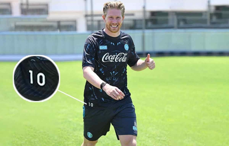 Không phải 10, De Bruyne chính thức có số áo lạ lẫm tại Napoli