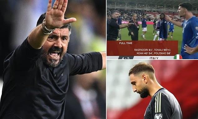 Gattuso chửi thề với cầu thủ Israel sau trận cầu điên rồ của tuyển Ý
