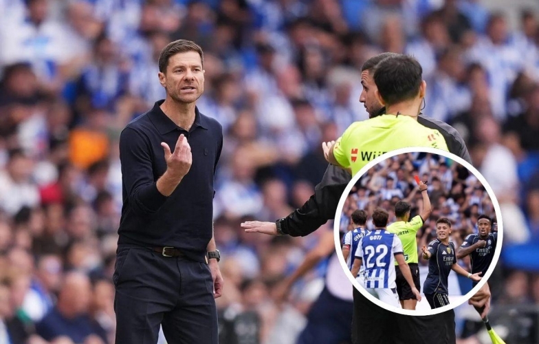 Xabi Alonso chỉ trích gay gắt quyết định thẻ đỏ của trọng tài
