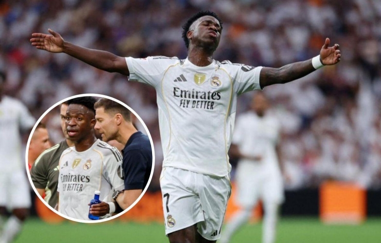 Vinicius bức xúc với quyết định khó hiểu của Xabi Alonso