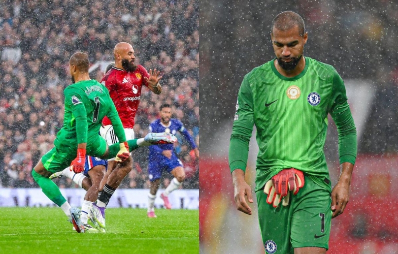 Thủ môn Chelsea lập kỷ lục đáng quên trong thảm bại trước MU